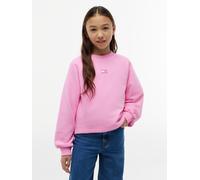 Sweatshirt TOMMY HILFIGER, Damen, Gr. 12 (152), pink daisy, Sweatware, Obermaterial: 100% Baumwolle, unifarben, regular fit normal, Rundhals, Sweatshirts Sweatshirt, Rundhalsausschnitt, Regular Fit, K