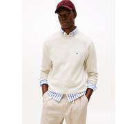 Sweatshirt TOMMY HILFIGER "ESS SEASONAL FLEECE CREWNECK mit Rundhals und Stickerei", Herren, Gr. XXXL, beige (oatmilk), Sweatware, Obermaterial: 60% Baumwolle, 40% Polyester, meliert, casual, normal h