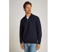 Tommy Hilfiger Herren Sweatshirt mit Reißverschluss Essential Fleece 1/4 Zip Troyer-Kragen, Blau (Desert Sky), XXL