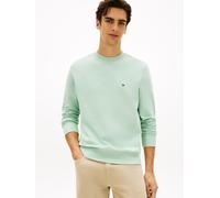 Sweatshirt TOMMY HILFIGER "ESSENTIAL TERRY CREWNECK", Herren, Gr. L, crushed mint, Sweatware, Obermaterial: 100% Baumwolle, regular fit, Rundhals, Rippbündchen, Sweatshirts Sweatshirt (27467416-L) cru