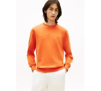 Sweatshirt TOMMY HILFIGER "ESSENTIAL TERRY CREWNECK", Herren, Gr. M, brilliant orange, Sweatware, Obermaterial: 100% Baumwolle, regular fit, Rundhals, Rippbündchen, Sweatshirts Sweatshirt (73181619-M)