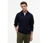 Sweatshirt TOMMY HILFIGER "ESSENTIAL TERRY POCKET 1/4 ZIP", Herren, Gr. L, desert sky, Sweatware, Obermaterial: 100% Baumwolle, normal normal, Sweatshirts Sweatshirt (73982502-L) desert sky