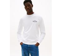 Tommy Hilfiger Herren Sweatshirt Stacked Regular Fit, Weiß (White), L