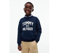 Sweatshirt TOMMY HILFIGER, Jungen, Gr. 16 (176), blau (dunkelblau), Sweatware, Obermaterial: 100% Baumwolle, unifarben, regular fit normal, Rundhals, Bündchen, Sweatshirts Sweatshirt, Rundhalsausschni
