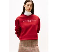 Tommy Hilfiger Damen Sweatshirt ohne Kapuze, Rot (Regatta Red), L