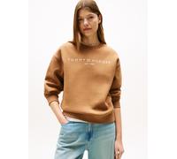 Tommy Hilfiger Damen Sweatshirt ohne Kapuze, Braun (Hickory), XXL