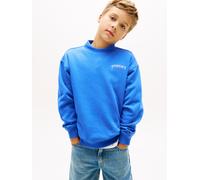 Sweatshirt TOMMY HILFIGER "MONOTYPE GRAPHIC SWEATSHIRT", Jungen, Gr. 16 (176), empire blau, Sweatware, Obermaterial: 80% Baumwolle, 20% Polyester, unifarben, regular fit normal, Rundhals, eingesetzt B