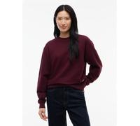 Sweatshirt TOMMY HILFIGER "SCRIPT TERRY MDRN C-NK SWTSHIRT", Damen, Gr. L (42/44), deep burgundy, Sweatware, Obermaterial: 100% Baumwolle, unifarben, normal, Rundhals, Sweatshirts Sweatshirt, Baumwoll