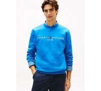 Tommy Hilfiger "TOMMY LOGO SWEATSHIRT mit Rundhals und Stickerei", unifarben, casual, regular fit, Baumwollmix, Rundhals (39907665-S) blau orbit