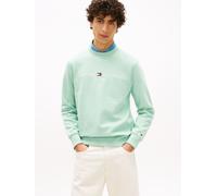 Sweatshirt TOMMY HILFIGER "TOMMY LOGO", Herren, Gr. XL, crushed mint, Sweatware, Obermaterial: 70% Baumwolle, 30% Polyester, normal hüftbedeckend, Rundhals, eingesetzt Rippbündchen, Sweatshirts Sweats