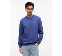 Sweatshirt TOMMY JEANS "TJM REG BADGE CREW EXT", Herren, Gr. L, blau (blau storm), Sweatware, Obermaterial: 100% Baumwolle, regular fit normal, Rundhals, Rippbündchen, Sweatshirts Sweatshirt (46868723