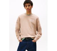 Sweatshirt TOMMY JEANS "TJM REG BADGE CREW EXT", Herren, Gr. S, beige (coastal taupe tonal), Sweatware, Obermaterial: 100% Baumwolle, regular fit normal, Rundhals, eingesetzt Rippbündchen, Sweatshirts