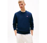 Sweatshirt TOMMY JEANS "TJM REG BADGE CREW EXT", Herren, Gr. S, blau (schwarz night navy), Sweatware, Obermaterial: 100% Baumwolle, casual, regular fit normal, Rundhals, Langarm eingesetzt Rippbündche