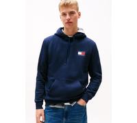 Sweatshirt TOMMY JEANS "TJM REG ESSENTIAL FLAG HOOD EXT", Herren, Gr. XXL, blau (schwarz night navy), Sweatware, Obermaterial: 100% Baumwolle, unifarben, regular fit, breiter Bund, Sweatshirts Sweatsh