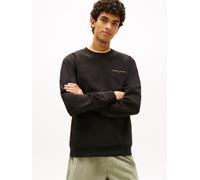 Sweatshirt TOMMY JEANS "TJM REG LINEAR CREW EXT", Herren, Gr. M, schwarz, faded sun kiss, Sweatware, Obermaterial: 80% Baumwolle, 20% Polyester, normal hüftlang, Rundhals, Rippbündchen, Sweatshirts Sw