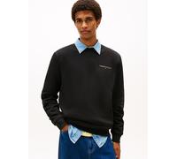 Tommy Jeans Herren TJM REG LINEAR Crew EXT DM0DM20249 Pullover Sweatshirt, Schwarz (Schwarz), Größe XL, Schwarz (Schwarz), XL