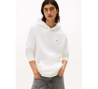 Sweatshirt TOMMY JEANS "TJM REG S FLAG HOODIE", Herren, Gr. L, beige (ecru), Sweatware, Obermaterial: 80% Baumwolle, 20% Polyester, regular fit, breiter Bund, Sweatshirts Sweatshirt, mit bestickten Ma