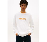 Sweatshirt TOMMY JEANS "TJM REGULAR CREW NECK", Herren, Gr. XL, ecru, Sweatware, Obermaterial: 100% Baumwolle, unifarben, regular fit normal, Rundhals, eingesetzt Rippbündchen, Sweatshirts Sweatshirt