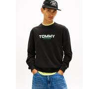 Sweatshirt TOMMY JEANS "TJM REGULAR CREW NECK", Herren, Gr. XL, schwarz, Sweatware, Obermaterial: 100% Baumwolle, unifarben, regular fit normal, Rundhals, eingesetzt Rippbündchen, Sweatshirts Sweatshi