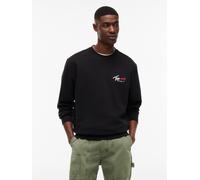 Sweatshirt TOMMY JEANS "TJM REGULAR ENTRY SIGNATURE", Herren, Gr. S, schwarz, Sweatware, Obermaterial: 100% Baumwolle, regular fit normal, Rundhals, Rippbündchen, Sweatshirts Sweatshirt (68308602-S) s