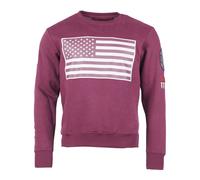 Sweatshirt TOP GUN "Game TG20191027", Herren, Gr. 48S, rot (bordeaux), Obermaterial: 65% Baumwolle; 35% Polyester, Sweatshirts Sweatshirt (64923717-S) bordeaux