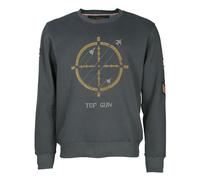 Sweatshirt TOP GUN "Target Disc TG20191028", Herren, Gr. 54XL, blau (petrol), Obermaterial: 65% Baumwolle / 35% Polyester, Sweatshirts Sweatshirt (67748650-XL) petrol