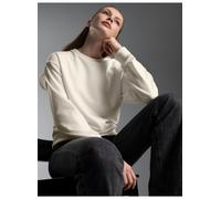 Sweatshirt TRIGEMA "TRIGEMA Dünnes Sweatshirt", Damen, Gr. L, natur, Sweatware, 50% Baumwolle, 50% Polyester, Basic, Rundhals, Sweatshirts Sweatshirt (20041418-L) natur