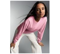 Sweatshirt TRIGEMA "TRIGEMA Dünnes Sweatshirt", Damen, Gr. XL, lilie, 50% Baumwolle, 50% Polyester, Basic, Sweatshirts Sweatshirt (31334459-XL) lilie
