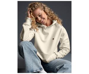 Sweatshirt TRIGEMA "TRIGEMA Hoodie mit Affe Charly-Stickmotiv", Damen, Gr. S, beige (natur), Sweatware, 70% Baumwolle, 30% Polyester, Basic, ohne Ausschnitt, Sweatshirts Sweatshirt (10988814-S) natur