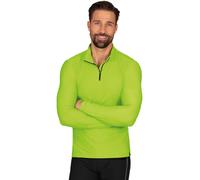 Sweatshirt TRIGEMA "TRIGEMA Langärmeliges Sportshirt mit Reißverschluss", Herren, Gr. S, gelb (lemon), 92% Polyester, 8% Elasthan, Sweatshirts Sweatshirt (75726033-S) lemon