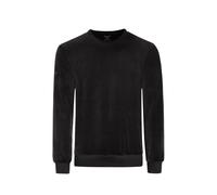 Sweatshirt TRIGEMA "TRIGEMA Nicki-Shirt", Damen, Gr. XXL, schwarz, 80% Baumwolle, 20% Polyester, Sweatshirts Sweatshirt (487073-XXL) schwarz