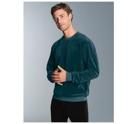 Sweatshirt TRIGEMA "TRIGEMA Nicki-Shirt", Herren, Gr. XXL, blau (saphir), Nicki, 80% Baumwolle, 20% Polyester, lang, Rundhals, Sweatshirts Sweatshirt (59733533-XXL) saphir