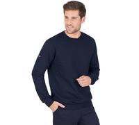 Sweatshirt TRIGEMA "TRIGEMA Sweatshirt aus Biobaumwolle", Herren, Gr. 3XL, blau (navy), 75% Baumwolle (Biobaumwolle kbA), 25% Baumwolle (recycelt), Basic, Sweatshirts Sweatshirt (13630922-XXXL) navy