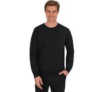 Sweatshirt TRIGEMA "TRIGEMA Sweatshirt aus Biobaumwolle", Herren, Gr. XXL, schwarz, 75% Baumwolle (Biobaumwolle kbA), 25% Baumwolle (recycelt), Basic, Sweatshirts Sweatshirt (97779926-XXL) schwarz