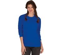 Sweatshirt TRIGEMA "TRIGEMA Sweatshirt", Damen, Gr. L, blau (royal), 70% Baumwolle, 30% Polyester, Basic, Sweatshirts Sweatshirt (50917449-L) royal