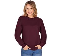 Sweatshirt TRIGEMA "TRIGEMA Sweatshirt", Damen, Gr. M, rot (sangria), 70% Baumwolle, 30% Polyester, Basic, Sweatshirts Sweatshirt (68575363-M) sangria