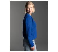 Sweatshirt TRIGEMA "TRIGEMA Sweatshirt", Damen, Gr. XXL, blau (royal), Sweatware, 70% Baumwolle, 30% Polyester, Basic, lang, Rundhals, Sweatshirts Sweatshirt (50917449-XXL) royal