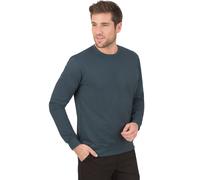 Sweatshirt TRIGEMA "TRIGEMA Sweatshirt", Herren, Gr. 3XL, grau (anthrazit), Sweatware, 70% Baumwolle, 30% Polyester, Basic, lang, Rundhals, Sweatshirts Sweatshirt (441309-XXXL) anthrazit