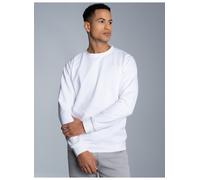Sweatshirt TRIGEMA "TRIGEMA Sweatshirt", Herren, Gr. L, weiß, Sweatware, 70% Baumwolle, 30% Polyester, Basic, lang, Rundhals, Sweatshirts Sweatshirt (441306-L) weiß