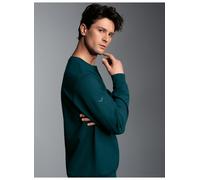 Sweatshirt TRIGEMA "TRIGEMA Sweatshirt", Herren, Gr. S, blau (saphir), Sweatware, 70% Baumwolle, 30% Polyester, Basic, lang, Rundhals, Sweatshirts Sweatshirt (74283903-S) saphir