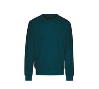 Sweatshirt TRIGEMA "TRIGEMA Sweatshirt in Waffeloptik", Damen, Gr. S, saphir, Piqué, 100% Baumwolle, Rundhals, Sweatshirts Sweatshirt (62041543-S)