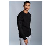 Sweatshirt TRIGEMA "TRIGEMA Sweatshirt mit angerauter Innenseite", Herren, Gr. M, schwarz, 70% Baumwolle, 30% Polyester, Basic, Sweatshirts Sweatshirt (470779-M) schwarz