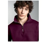 Sweatshirt TRIGEMA "TRIGEMA Sweatshirt mit Reißverschluss", Herren, Gr. 3XL, rot (sangria), Sweatware, 70% Baumwolle, 30% Polyester, Basic, lang, ohne Ausschnitt, Sweatshirts Sweatshirt (45596201-XXXL