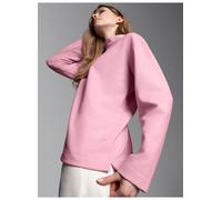 Sweatshirt TRIGEMA "TRIGEMA Sweatshirt mit Stehkragen", Damen, Gr. XXL, lilie, 55% Polyester, 45% Baumwolle, Basic, Sweatshirts Sweatshirt (69597657-XXL) lilie