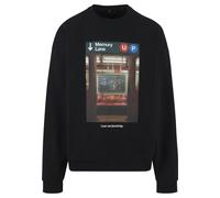 Sweatshirt "Upscale by Mister Tee Memory Lane Oversize Crewneck", Damen, Gr. M, schwarz, 100% Baumwolle, UPSCALE BY MISTER TEE, bedruckt, Rundhals, Sweatshirts Sweatshirt (17833602-M) schwarz