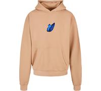 Mister Tee Kapuzenpullover Le Papillon Heavy Oversize Hoody – Unisex, Rückenprint – Unionbeige Gr. M