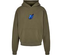 Sweater UPSCALE BY MISTER TEE "Herren Le Papillon Heavy Oversize Hoody" Gr. M, grün (olive) Herren Sweatshirts (47341554-M)
