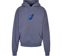 Sweatshirt "Upscale by Mister Tee Unisex Le Papillon Heavy Oversize Hoody", Herren, Gr. S, blau (vintageblau), 100% Baumwolle, UPSCALE BY MISTER TEE, bedruckt, Rundhals, Sweatshirts Sweatshirt (296432