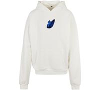 Sweatshirt "Upscale by Mister Tee Unisex Le Papillon Heavy Oversize Hoody", Herren, Gr. S, weiß (ready for dye), 100% Baumwolle, UPSCALE BY MISTER TEE, bedruckt, Rundhals, Sweatshirts Sweatshirt (3722