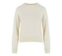 Sweatshirt URBAN CLASSICS "Urban Classics Damen Ladies Knitted Roundneck Sweater", Damen, Gr. M, beige (sandweiß), 70% Viskose, 30% Polyamid, unifarben, Rundhals, Sweatshirts Sweatshirt (62482455-M) s